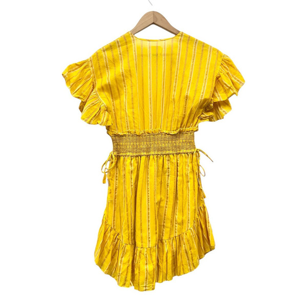 SAYLOR Adrianne Ruffle-Sleeve V-Neck Gauze Mini Dress Spring/Summer size small - Picture 6 of 9